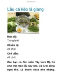 Lẩu cá kèo lá giang