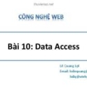 Bài giảng Công nghệ Web (ASP.NET): Bài 10 - Lê Quang Lợi