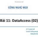 Bài giảng Công nghệ Web (ASP.NET): Bài 11 - Lê Quang Lợi