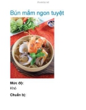 Bún mắm ngon tuyệt