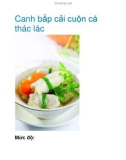 Canh bắp cải cuộn cá thác lác