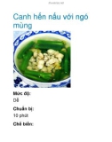 Canh hến nấu với ngó mùng