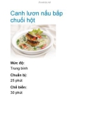 Canh lươn nấu bắp chuối hột