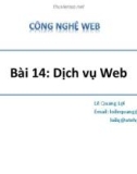 Bài giảng Công nghệ Web (ASP.NET): Bài 14 - Lê Quang Lợi