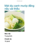 Mát dịu canh mướp đắng nấu vải thiều