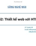 Bài giảng Công nghệ Web (ASP.NET): Bài 2 - Lê Quang Lợi