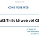 Bài giảng Công nghệ Web (ASP.NET): Bài 3 - Lê Quang Lợi