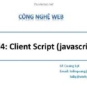 Bài giảng Công nghệ Web (ASP.NET): Bài 4 - Lê Quang Lợi