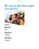 Bò xào tứ sắc thơm ngon cho dịp 8/3