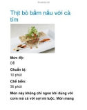 Thịt bò bằm nấu với cà tím