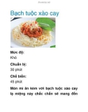 Bạch tuộc xào cay