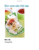 Bún sứa xào thịt nạc