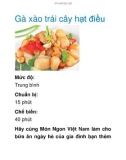 Gà xào trái cây hạt điều