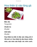 Hoa thiên lý xào lòng gà