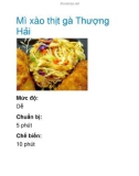 Mì xào thịt gà Thượng Hải