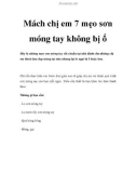 Mách chị em 7 mẹo sơn móng tay không bị ố