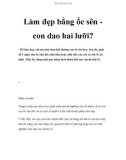 Làm đẹp bằng ốc sên con dao hai lưỡi?