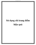 Sử dụng chì trang điểm hiệu quả