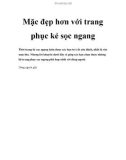 Mặc đẹp hơn với trang phục kẻ sọc ngang