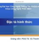 Bài giảng Đặc tả hình thức: Chương 0 - PGS.TS. Vũ Thanh Nguyên