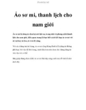 Áo sơ mi, thanh lịch cho nam giới