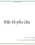 Bài giảng Đặc tả yêu cầu - Nguyễn Dũng