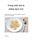 Trứng cuộn tôm lạ miệng ngon cơm