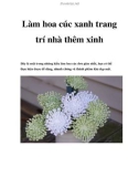 Làm hoa cúc xanh trang trí nhà thêm xinh