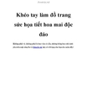 Khéo tay làm đồ trang sức họa tiết hoa mai độc đáo