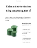 Thêm một cách cắm hoa hồng sang trọng, tinh tế