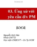 Bài giảng Đảm bảo chất lượng phần mềm: Ứng xử yêu cầu đối với phần mềm - Nguyễn Anh Hào