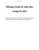 Khung tranh lá mùa thu trang trí nhà