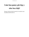 Làm hoa Pansy giả đẹp y như hoa thật