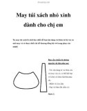 May túi xách nhỏ xinh dành cho chị em