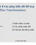 Bài giảng Đồ họa hiện thực ảo: Bài 4A - Lê Tấn Hùng