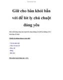 Giữ cho bàn khỏi bị bẩn với đế lót ly chú chuột đáng yêu