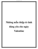 Những mẫu thiệp tỏ tình đáng yêu cho ngày Valentine