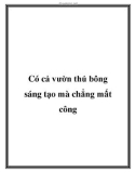 Có cả vườn thú bông sáng tạo mà chẳng mất công