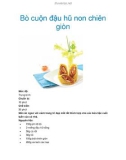 Bò cuộn đậu hũ non chiên giòn