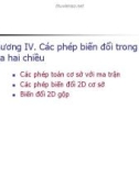 Bài giảng Đồ họa máy tính: Chương 4 - ThS. Trần Thị Minh Hoàn