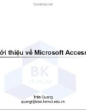 Bài giảng Giới thiệu về Microsoft Access - Trần Quang