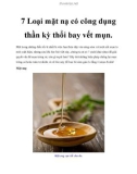 7 Loại mặt nạ có công dụng thần kỳ thổi bay vết mụn