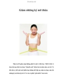 Giảm những ký mỡ thừa