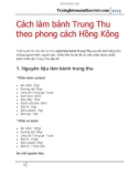 Cách làm bánh trung thu theo phong cách Hồng Kông