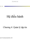 Bài giảng Hệ điều hành: Chương 4 - Đặng Minh Quân