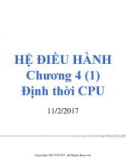 Bài giảng Hệ điều hành: Chương 4 - ThS. Phan Đình Duy