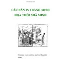 CÁC BẢN IN TRANH MINH HỌA THỜI NHÀ MINH