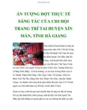 ẤN TƯỢNG ĐỢT THỰC TẾ SÁNG TÁC CỦA CHI HỘI TRANG TRÍ TAI HUYỆN XÍN MẦN, TỈNH HÀ GIANG