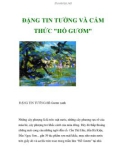 ĐẶNG TIN TƯỞNG VÀ CẢM THỨC HỒ GƯƠM