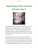 Nguyễn Hưng Trinh: Vẽ hay lột trần tâm cảnh